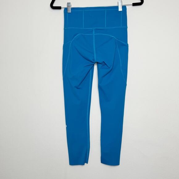 Lululemon Fast and Free High Rise Crop 23” in Hawaiian Blue Size 4 - Picture 5 of 11